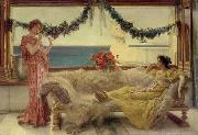 Alma-Tadema, Sir Lawrence Melody on a Mediterranean Terrace oil painting reproduction